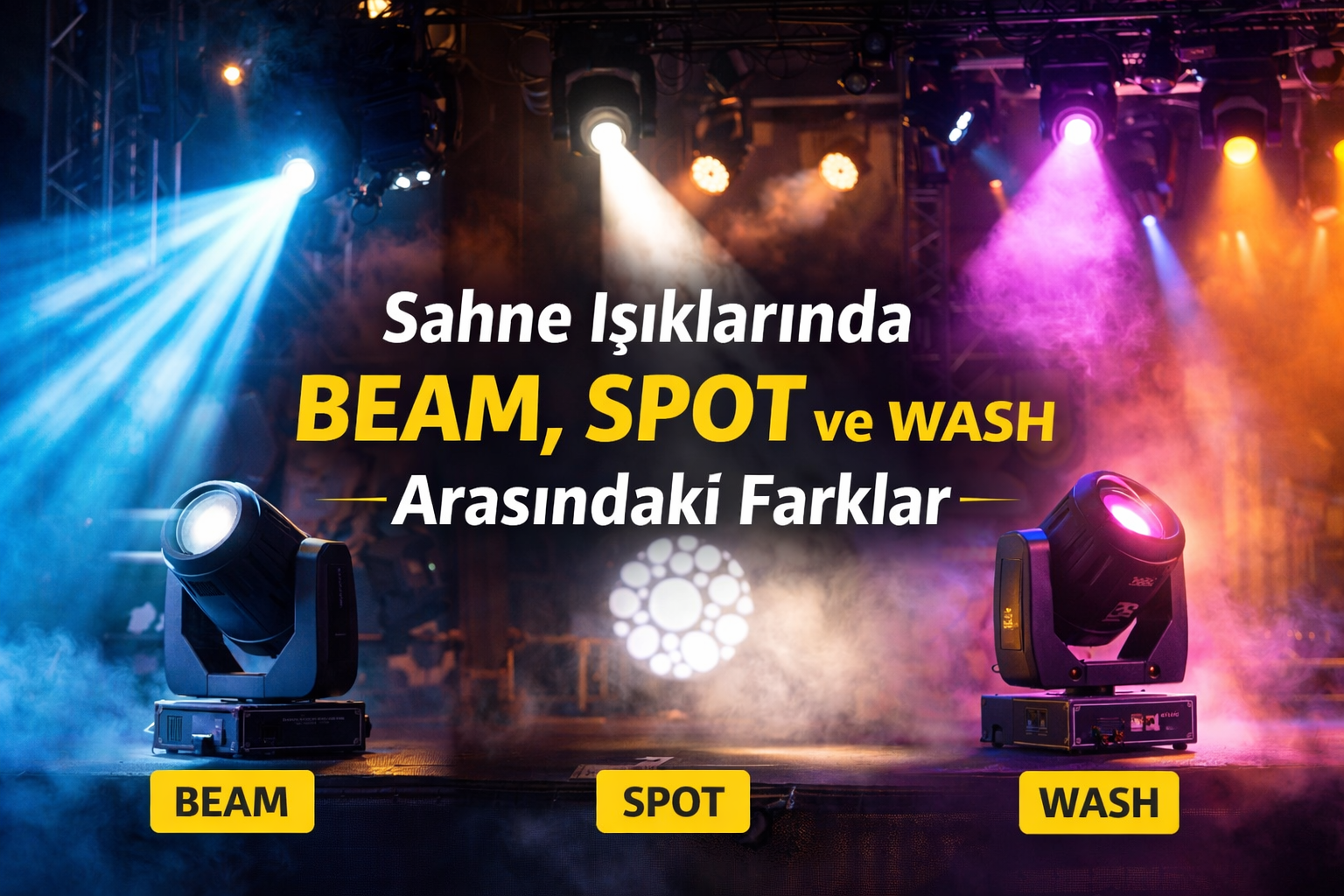 Sahne Işıklarında Beam, Spot ve Wash Arasındaki Farklar