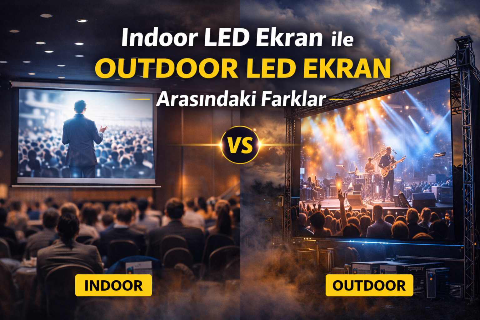 Indoor LED Ekran ile Outdoor LED Ekran Arasındaki Farklar