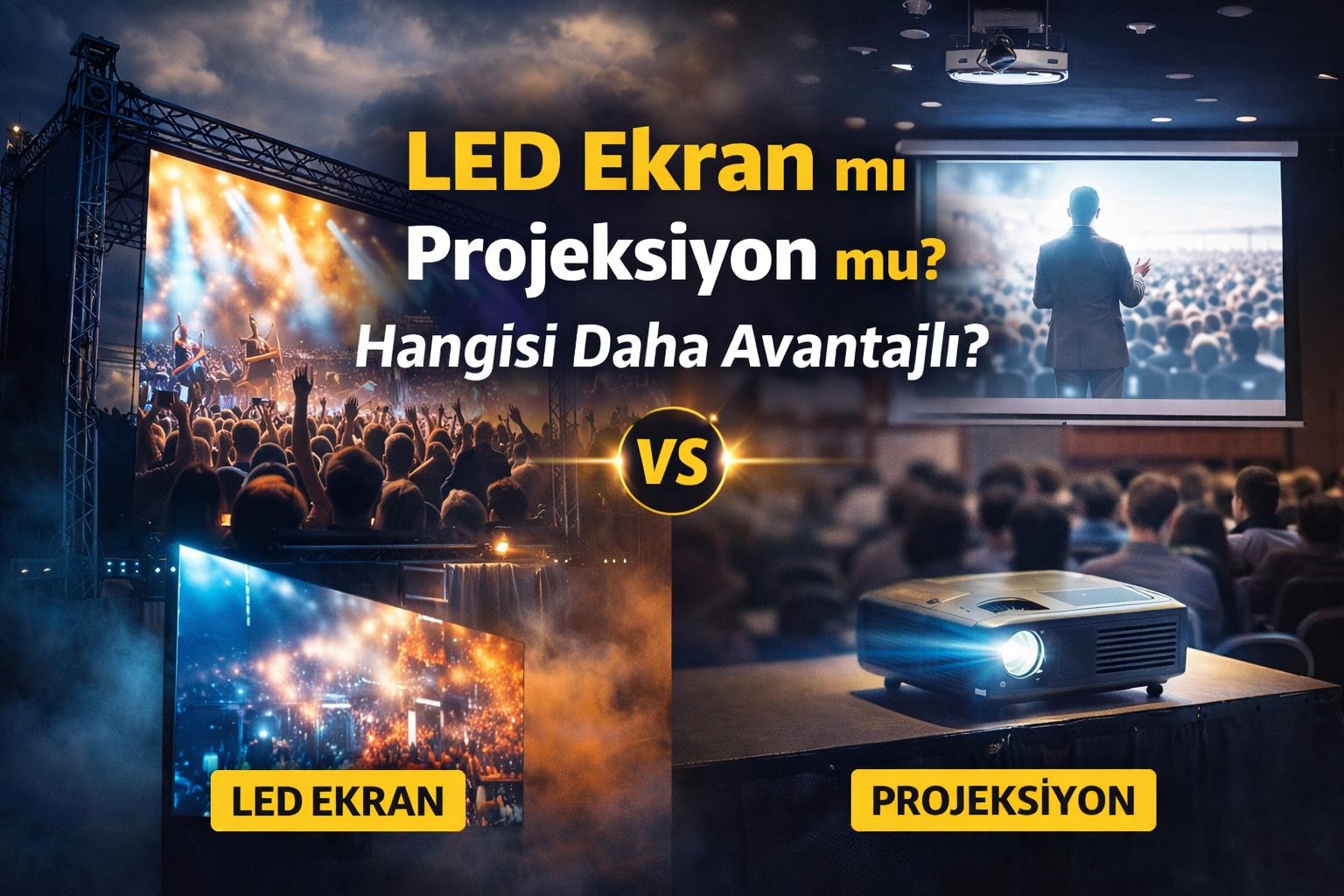 LED Ekran mı Projeksiyon mu? Hangisi Daha Avantajlı?